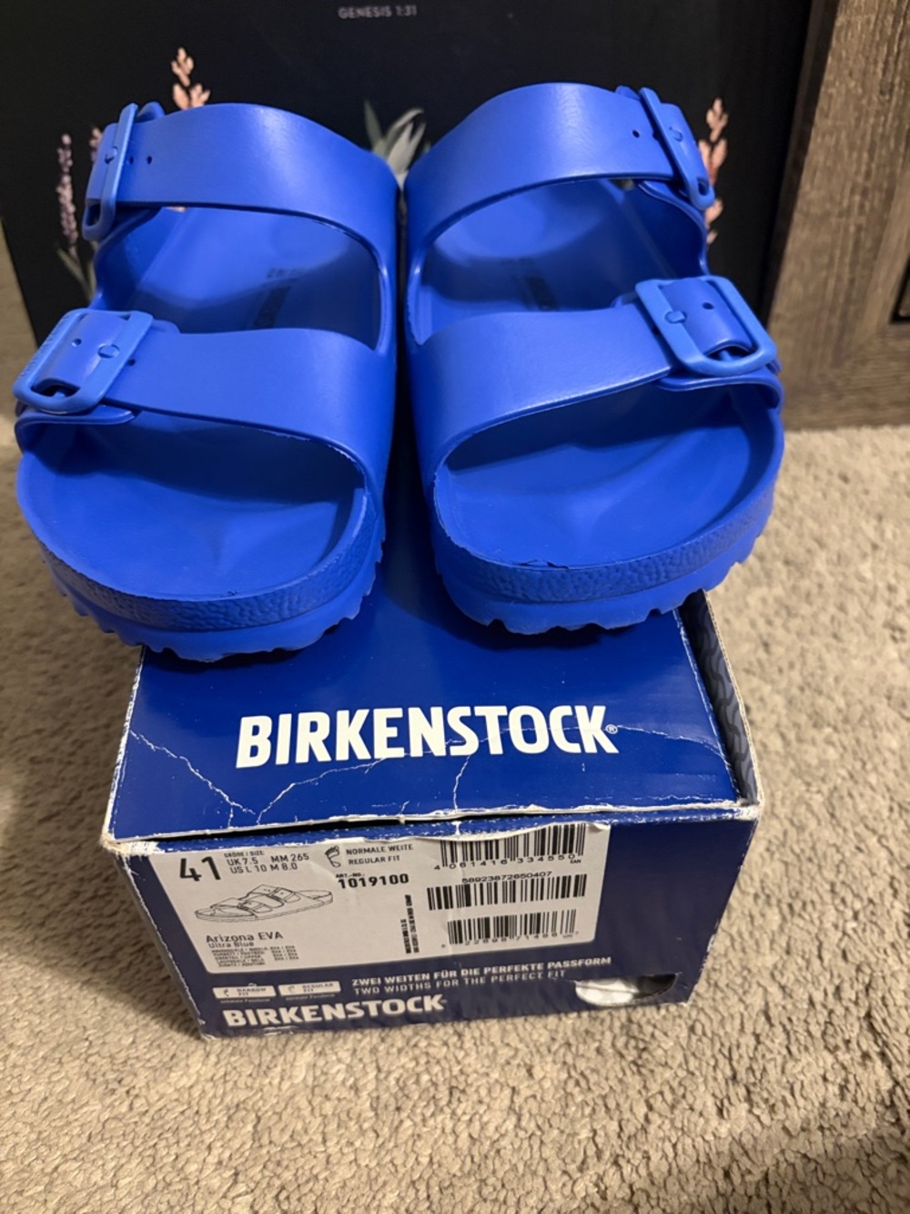 Birkenstock Arizona EVA Sandals in Royal Blue
